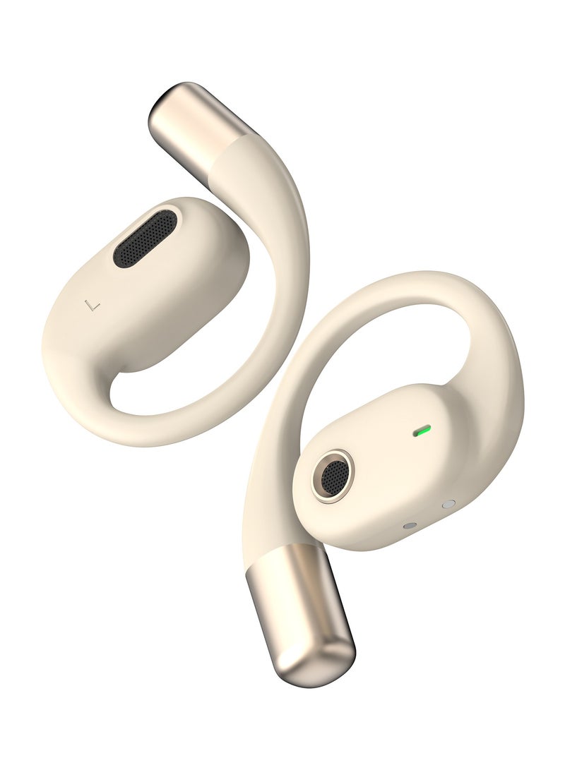 rsilou R3009-002 OWS wireless Bluetooth Earbuds, Open-wear earbuds with bio-mimetic cochlear design for secure and lightweight fit, Waterproof integrated, Dual-mode dual decoding，Touch controls for waking up voice assist, answering calls and controlling music  - Image 1