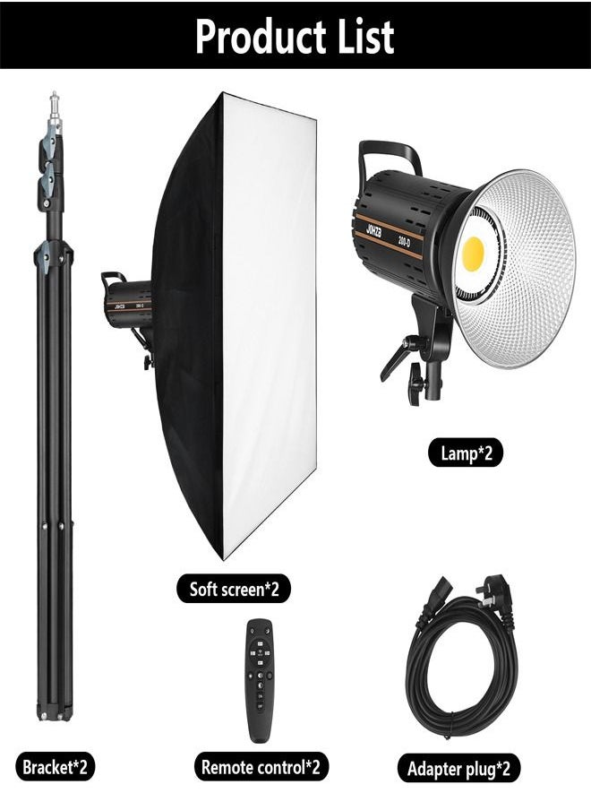 PADOM - Padom 200W Video Light Kit, Continuous Lighting for Photography with Softbox & Stand, Studio Light with APP for photography YouTube vedio and Film Recording - Image 1