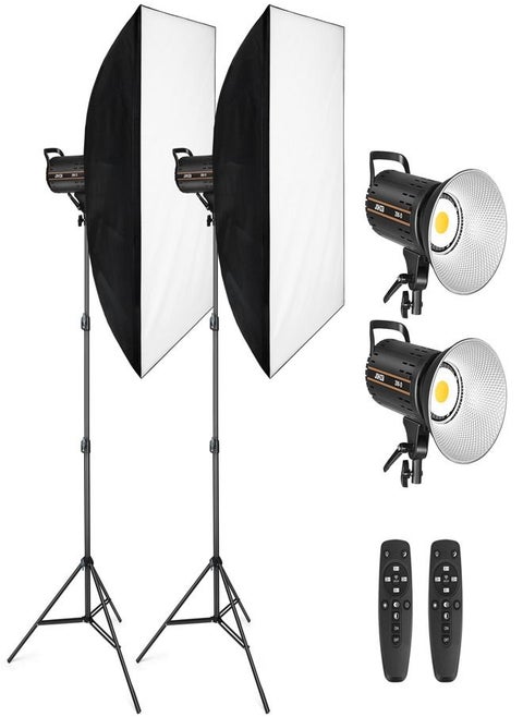 Padom 200W Video Light Kit, Continuous Lighting for Photography with Softbox & Stand, Studio Light with APP for photography YouTube vedio and Film Recording