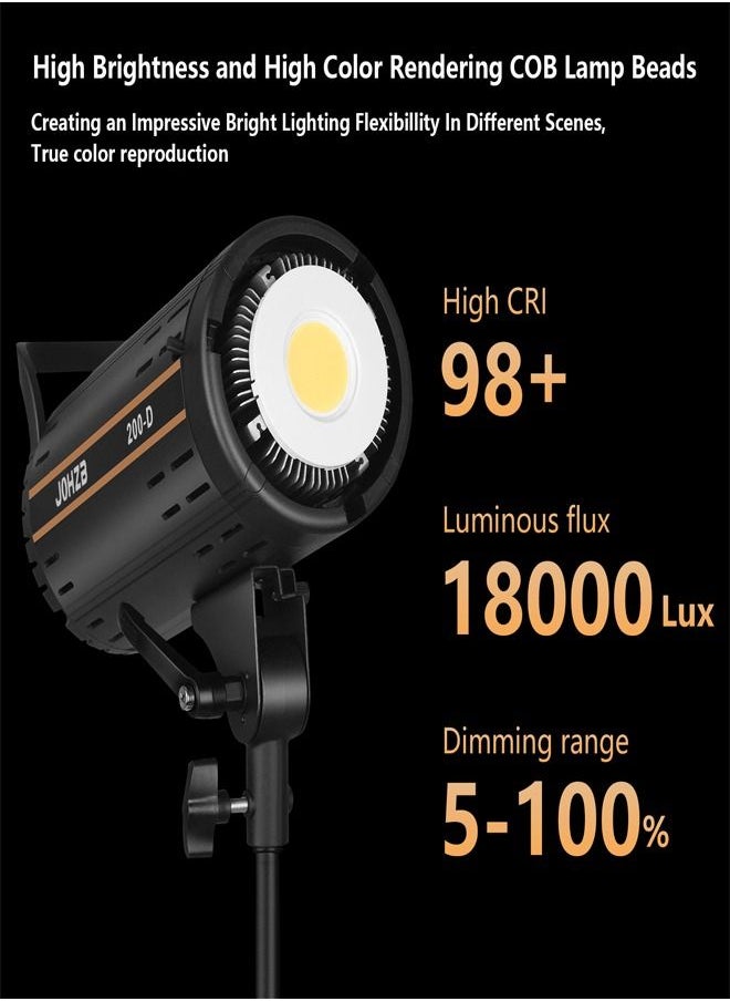 PADOM - Padom 200W Video Light Kit, Continuous Lighting for Photography with Softbox & Stand, Studio Light with APP for photography YouTube vedio and Film Recording - Image 1