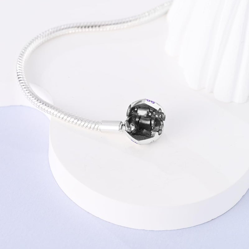 Parmuz 925 Sterling Silver Charm Bracelet for Woman Snake Chain Bracelet Star Moon Butterfly Cute Iconic Moments European Bracelet Jewelry Gift for Woman - Image 3