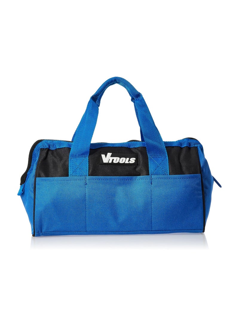 في تولز منظم حقيبة أدوات مقاس 13 بوصة مع رأس بسحاب واسع الفم مع علامة تعليق للغطاء وحقائب أدوات من قماش أكسفورد لبناء النجارة والبستنة والكهربائي المنزلي بنفسك - Image 1