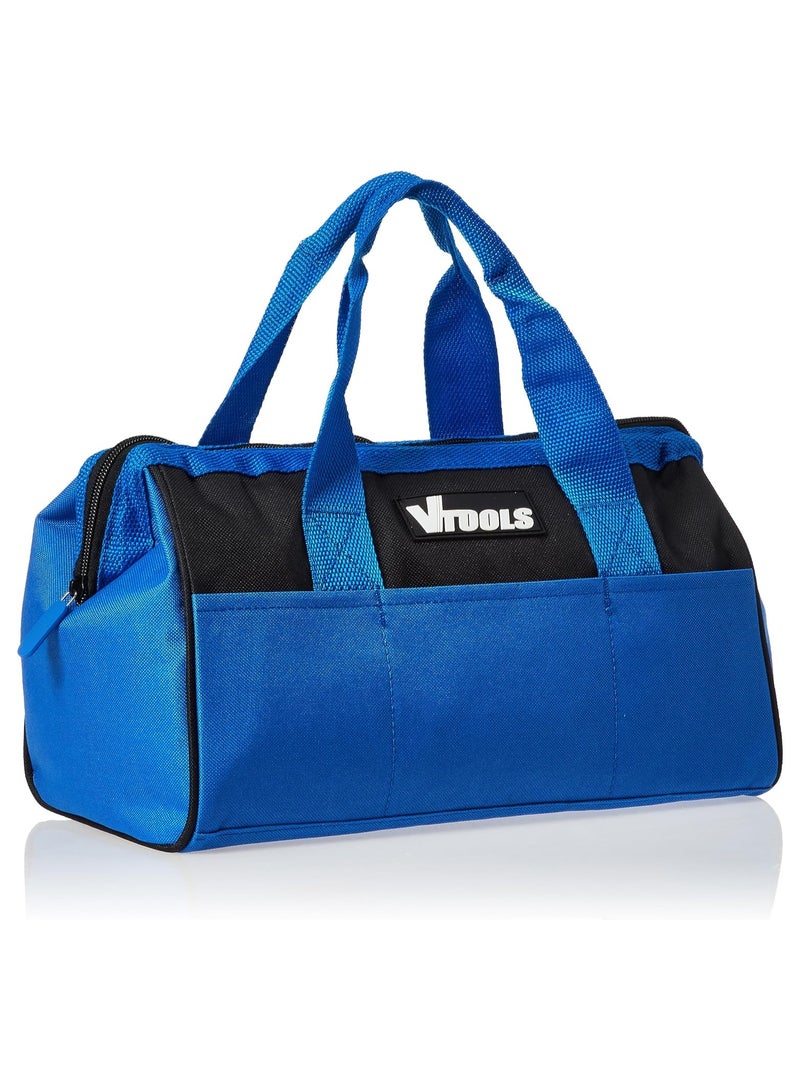 في تولز منظم حقيبة أدوات مقاس 13 بوصة مع رأس بسحاب واسع الفم مع علامة تعليق للغطاء وحقائب أدوات من قماش أكسفورد لبناء النجارة والبستنة والكهربائي المنزلي بنفسك - Image 2