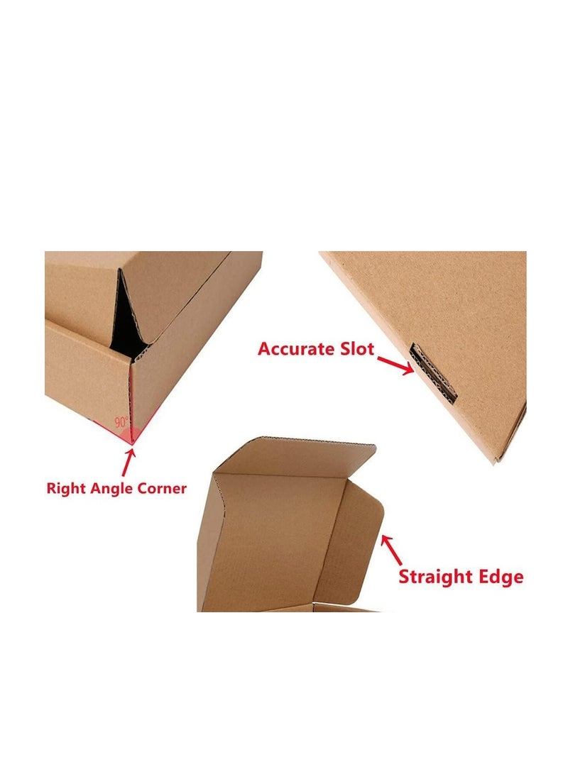 Corrugated Cardboard Carton Shipping Boxes, 20×20×7cm Mail Small Parcel Postal Boxes, Brown Packaging Mailing Boxes for Business, Posting, Storing or Gift - Image 4