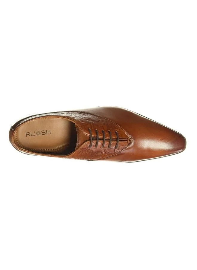 RUOSH Mens Oxford Derby Lace up Comfort Leather Work Office Formal Occasion Party Wear Premium Shoes