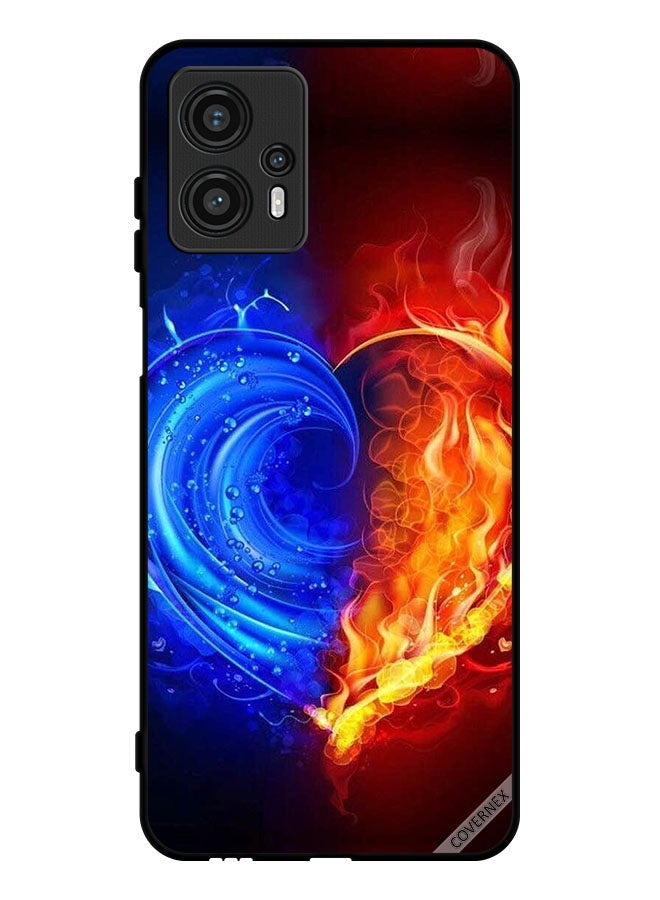 Covernex Protective Case Cover For Motorola Moto G13 Fire And Water Heart Wallpaper - Image 1