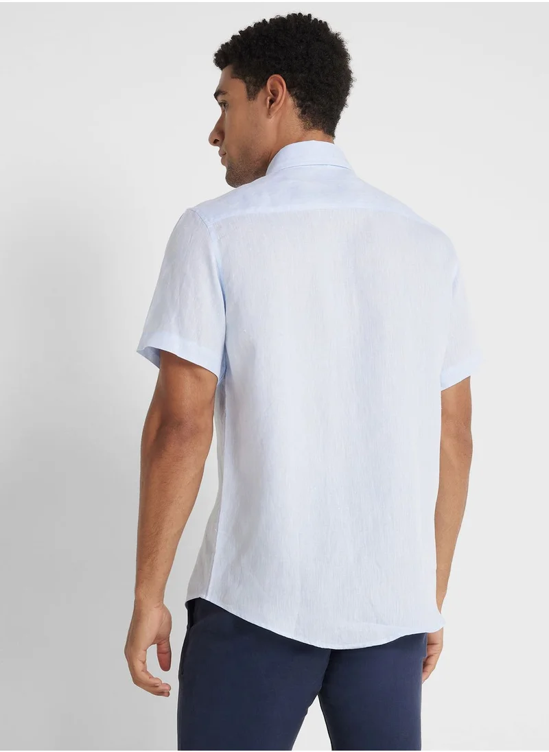 روبرت وود Short Sleeve Linen Shirt