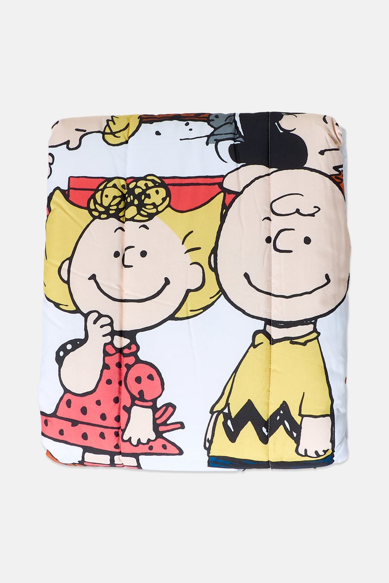 Peanuts Single 3 Pcs Graphic Print Comforter Set, Multicolor - Image 2