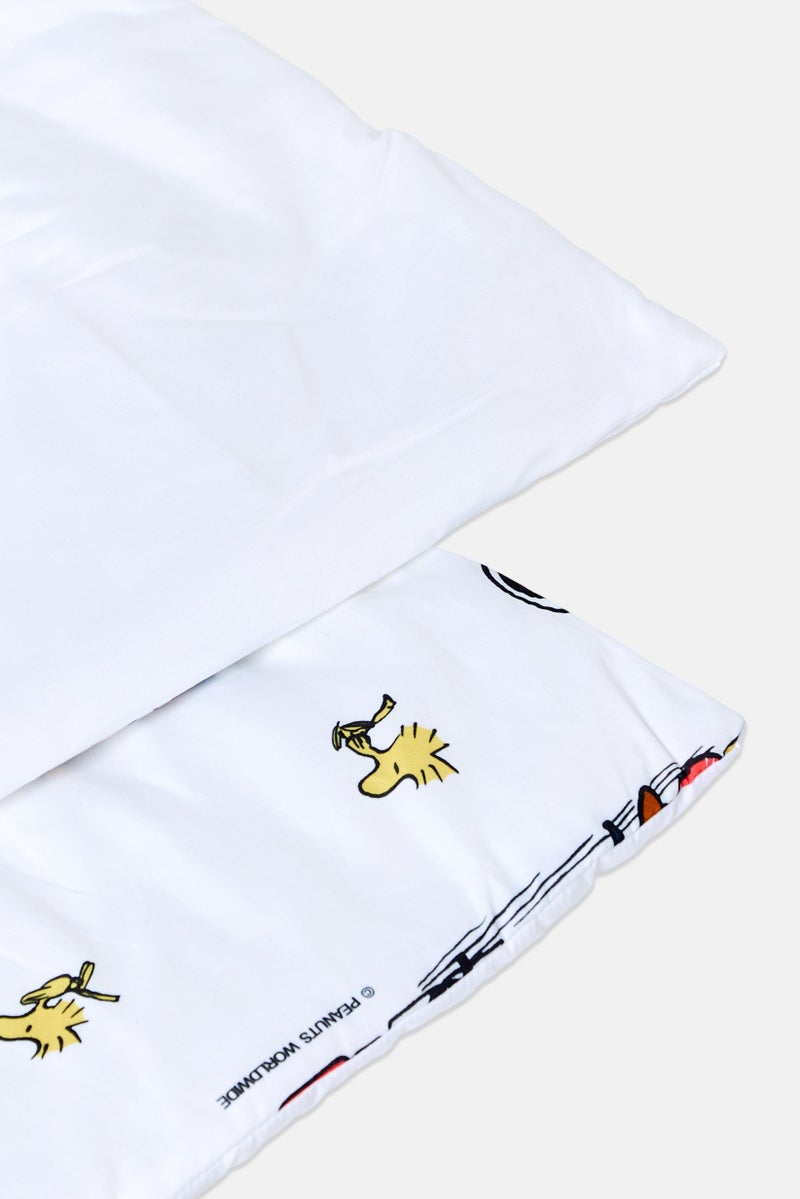 Peanuts Single 3 Pcs Graphic Print Comforter Set, Multicolor - Image 4