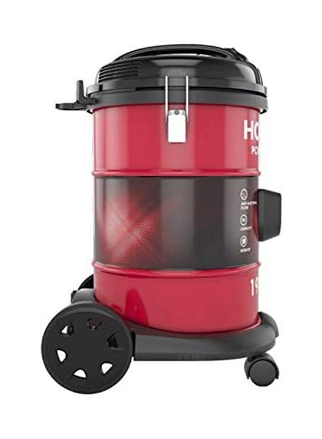 HOOVER Power Force Drum Vacuum Cleaner 18 Litre Capacity, With Blower Function For Home & Office Use 18 L 1900 W HT87-T1-ME Red/Black - Image 3