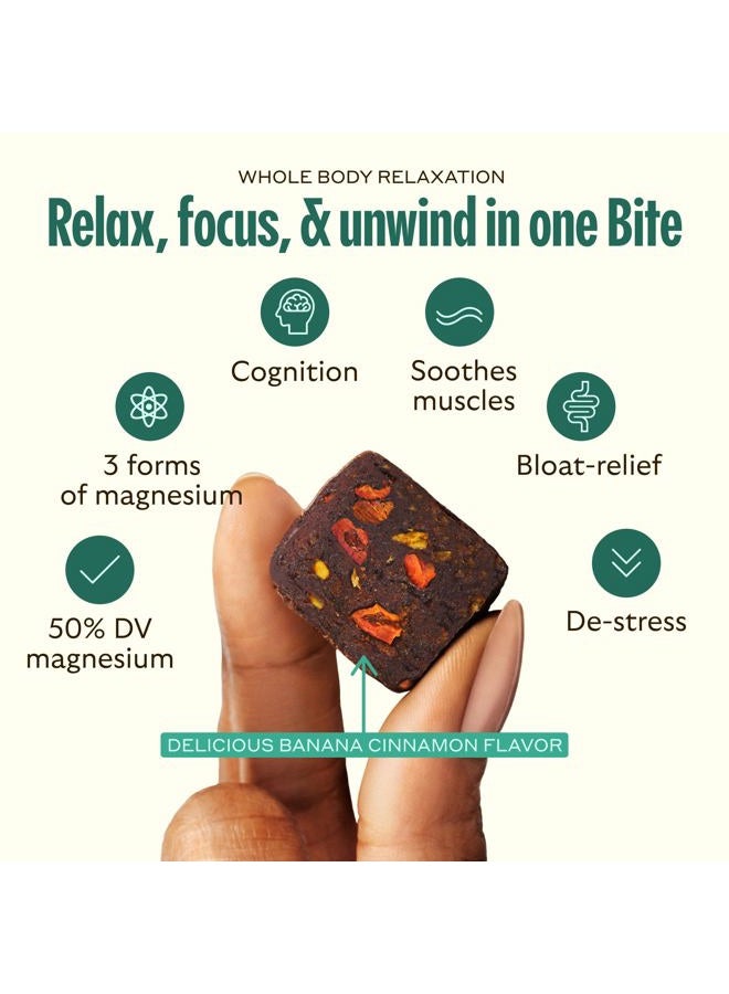 Gem Daily Chill-Out Magnesium Bite | Banana Cinnamon |4 x 7-Bite Pack| Holistic Non-Habit Forming Supports Calm Mind & Clarity | Golden Chlorella, Lemon Balm | Gluten Free, Soy Free, No Animal Product - Image 3