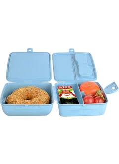 Toyfest 2 Layers and Covered Fork & Spoon School Lunch Box Storage Container 1 Piece  - Image 1