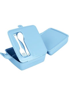 Toyfest 2 Layers and Covered Fork & Spoon School Lunch Box Storage Container 1 Piece  - Image 3