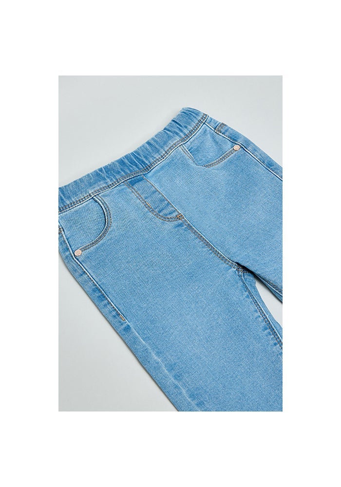 R&B Washed Jeggings with Elastic Waist - Image 3