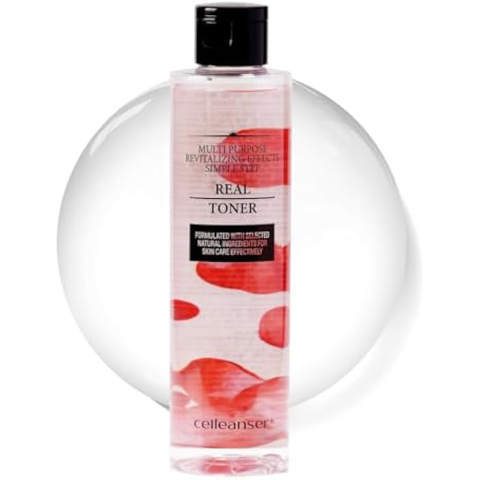 Celleanser Real Toner-Facial Toner with Rose Extract for Soothing, Balancing and Hydrating Skin, Alcohol-Free, Vegan, 6.76 oz - Image 1