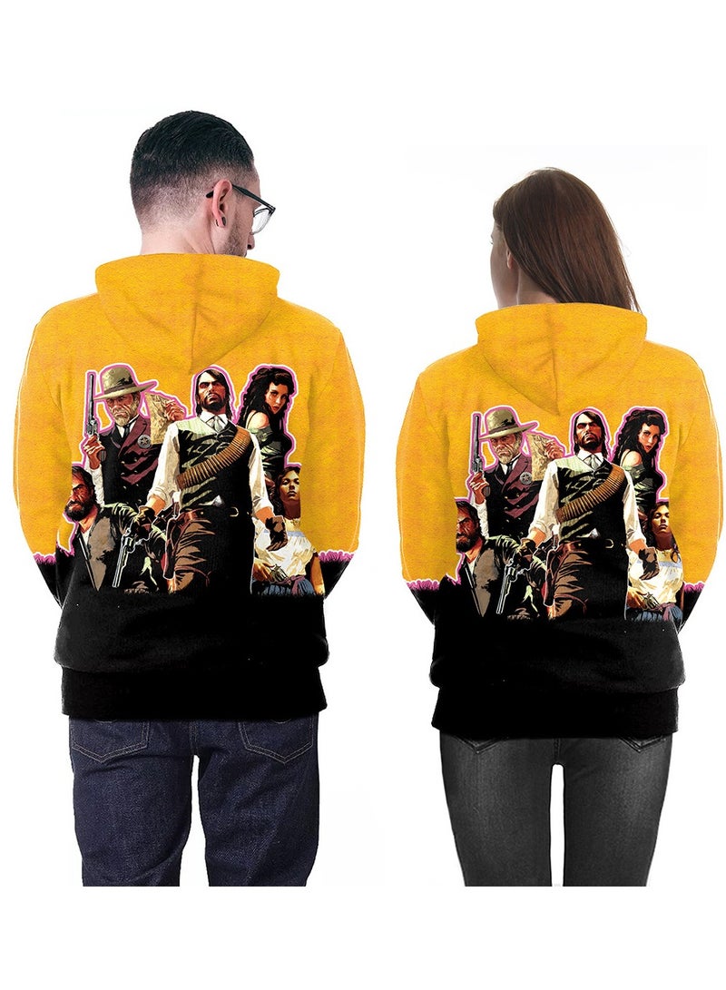 Loquat Wilderness Escort 2 RED DEAD REDEMPTION 2 3D Digital Printed Hooded Sweater - Image 2