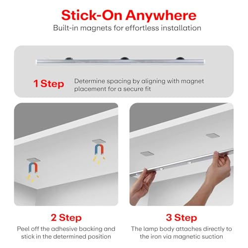 Dwiza Enterprise Motion Sensor USB Charging Smart LED Stick Under Cabinet Light with Magnetic Closet | Wall-Mounted Motion Activated Night Light for Indoor & Outdoor Uses (Pack of 1) - Image 2