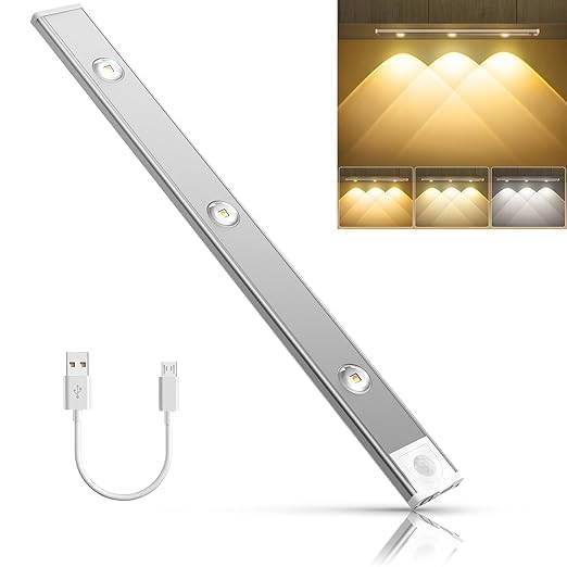 Dwiza Enterprise Motion Sensor USB Charging Smart LED Stick Under Cabinet Light with Magnetic Closet | Wall-Mounted Motion Activated Night Light for Indoor & Outdoor Uses (Pack of 1) - Image 1