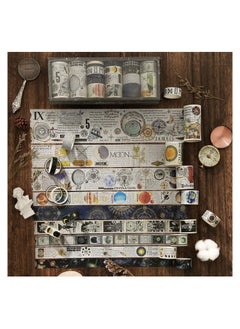 Y&D 18 Rolls Vintage Washi Tape Set Celestial Galaxy Retro Masking Tape, 5/10/15/20/25/30/50/75mm Wide 6.56ft Long Decorative for Scrapbook Journaling, Scrapbooking Supplies, Junk Journal Craft  - Image 3