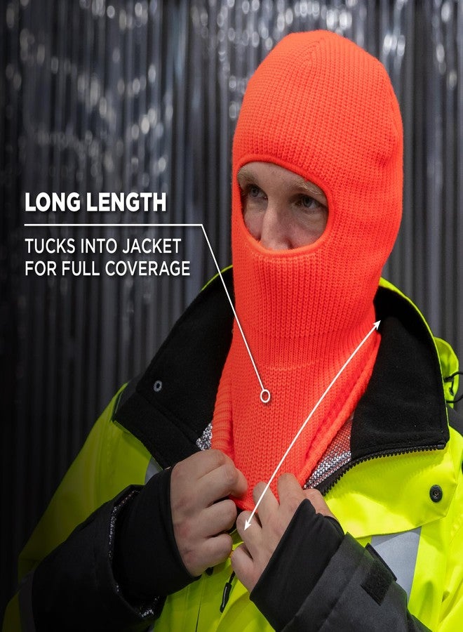 إرغوداين قناع الوجه Ergodyne N-Ferno 6829 Balaclava، قناع تزلج حراري مزدوج الطبقات محبوك، برتقالي - Image 5