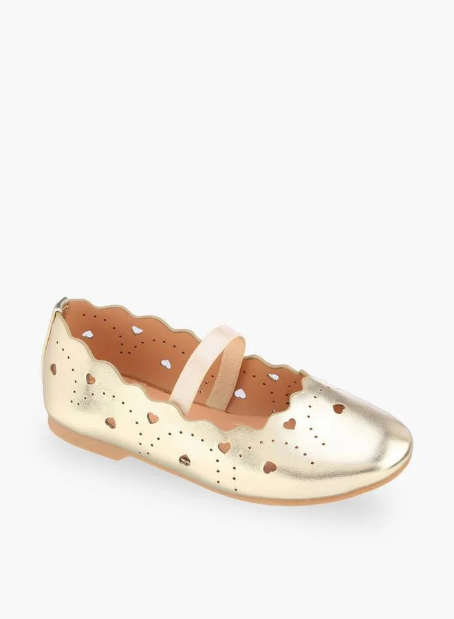 جونيورز Girls Elastic Strap Ballerina Shoes