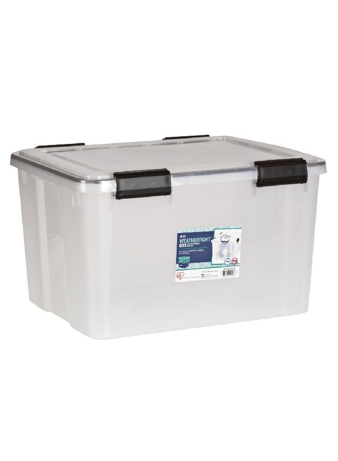 Abz Box IRIS Weathertight High Quality Plastic Storage Box Clear and Black 46 ...