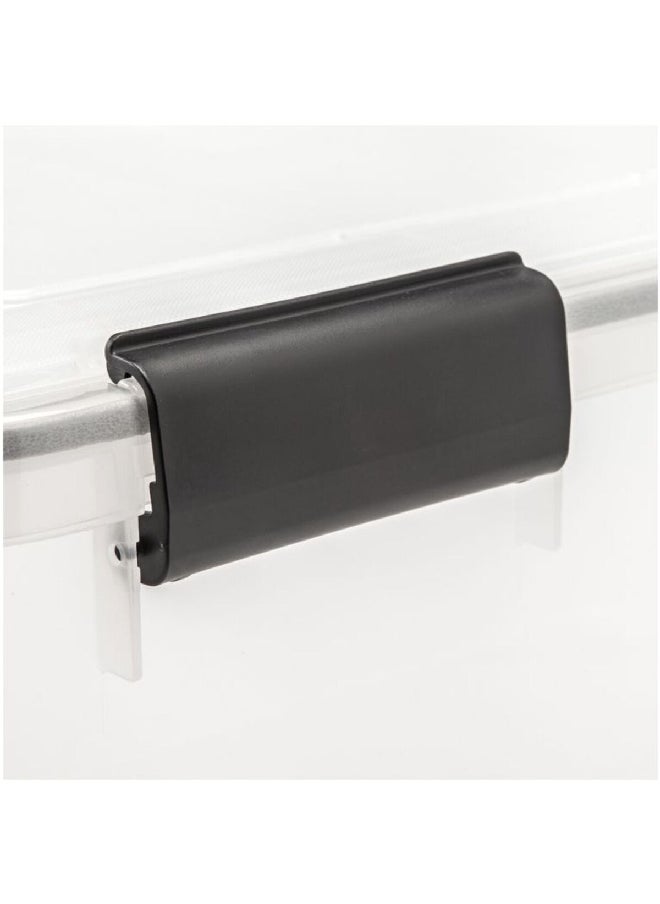 IRIS Weathertight High Quality Plastic Storage Box Clear and Black 46 quart 110450  - Image 4
