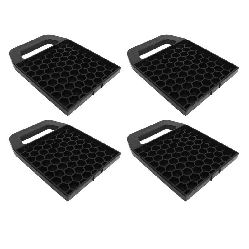4PCS RV Jack Pad Prevent Jacks Sinking Anti Slip Weather Proof Leveling Jack Block for Camper Caravan Trailer Black - Image 1