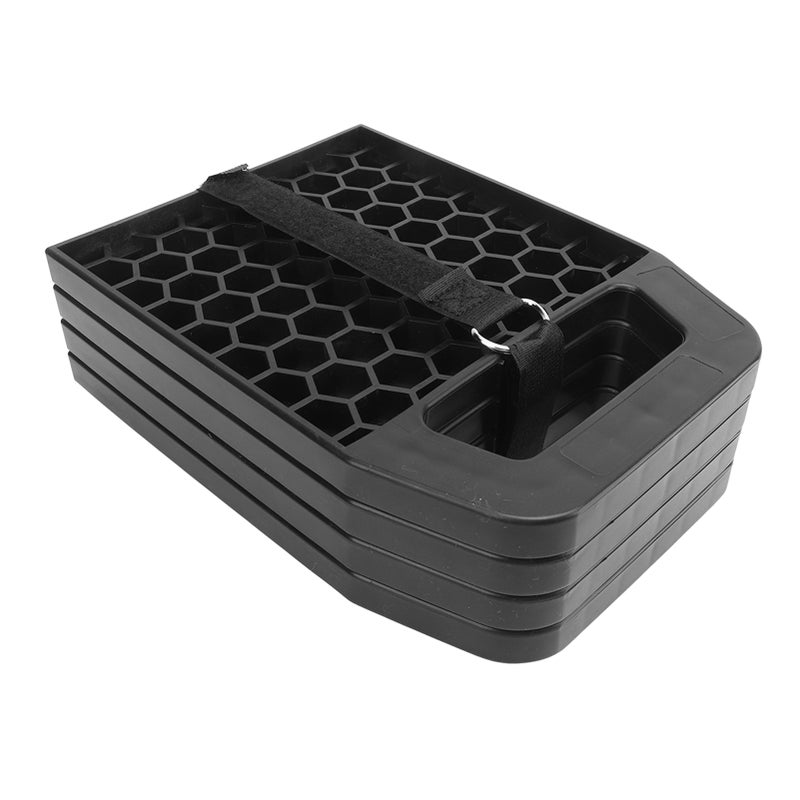 4PCS RV Jack Pad Prevent Jacks Sinking Anti Slip Weather Proof Leveling Jack Block for Camper Caravan Trailer Black - Image 5