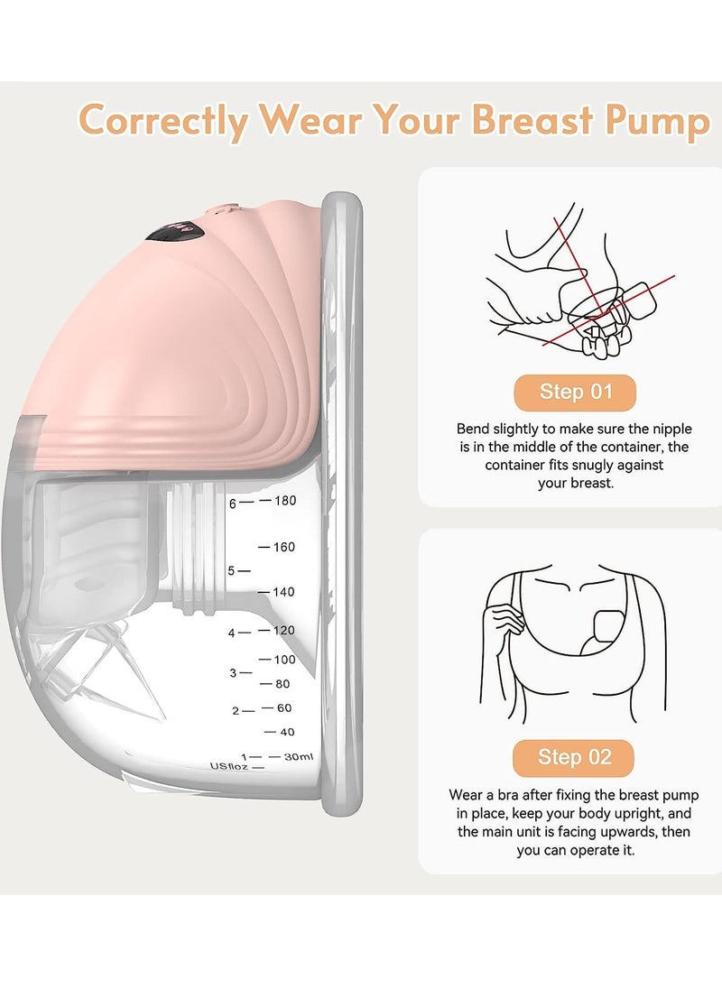 WENTCCION - Wearable Pump for feeding Portable Electric Pump Hands Free 3 Modes 12 Suction Low Noise with 24mm Silicone Flange 180ml Storage Capacity - Image 1