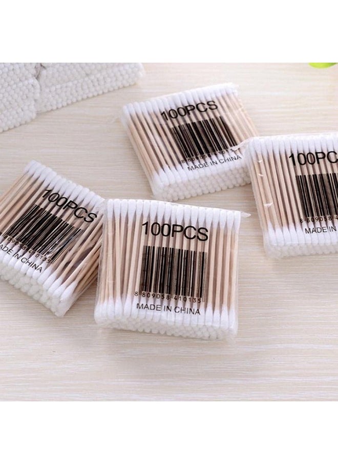 Generic 600 Buds Ear Cleaning Buds Wooden Cotton Swabs Eco Friendly Ear Swabs for Removing Ear Wax, Baby Care, Art & Craft etc. 100% Pure Cotton Buds (600 Buds)  - Image 1