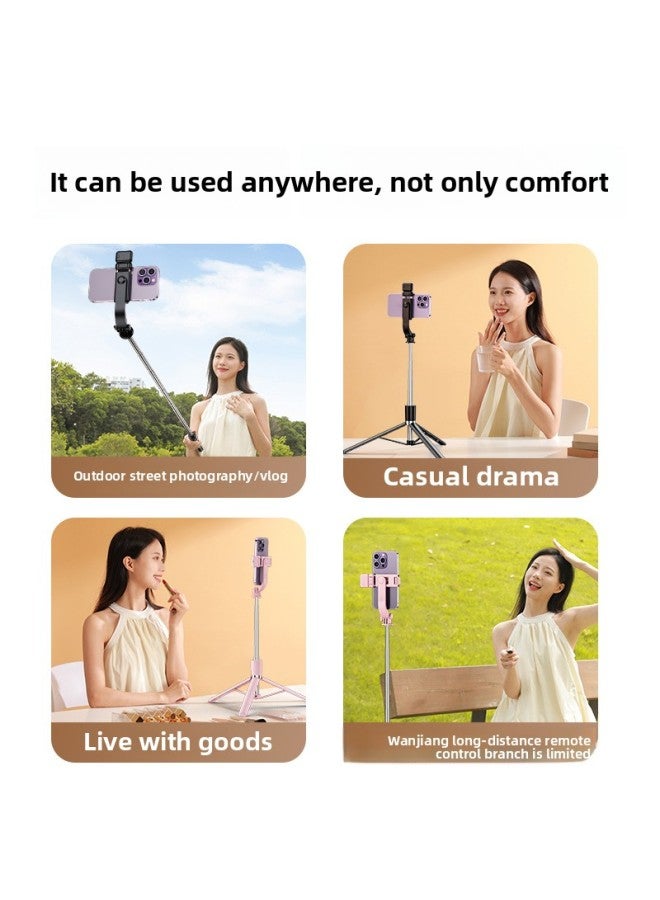 Loquat R1L Travel Portable Vlog Mobile Phone Selfie Stick Bluetooth Remote Control Selfie Artifact Desktop Live Tripod-Color:R1sld-1.7 M|  Selfie Stick White| Dual Fill Light  - Image 5