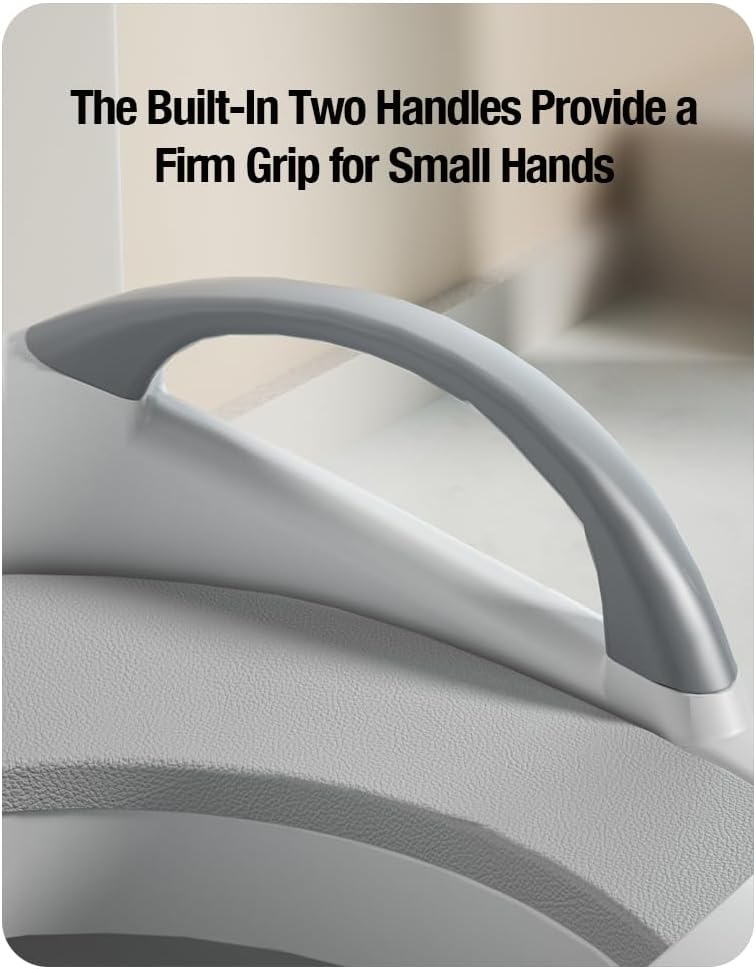 PandaEar مقعد تدريب الأطفال على استخدام المرحاض من باندا إير للأطفال الصغار مع مقابض للأطفال، ملحق مقعد المرحاض، واقي آمن ضد البول، حافة مطاطية غير قابلة للانزلاق تناسب المراحيض المستديرة والبيضاوية - Image 3