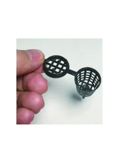 SYOSI Garden Fertilizer Mesh Baskets Set, Plastic Portable Aquarium Nursery Pots Nutrition Plant Food Net Pot for Succulent Orchid Bonsai Plant Tool, Planting Nutrition Cups Bonsai Flower Black (25 Pack)  - Image 3
