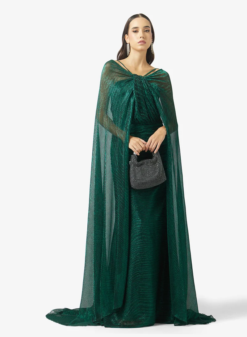 Namshi x  metallic cape dress for Women | Best Price UAE