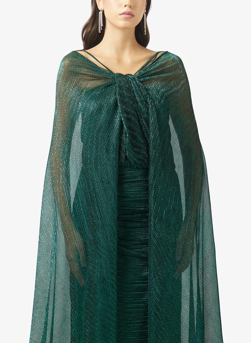 Namshi x  metallic cape dress for Women | Best Price UAE