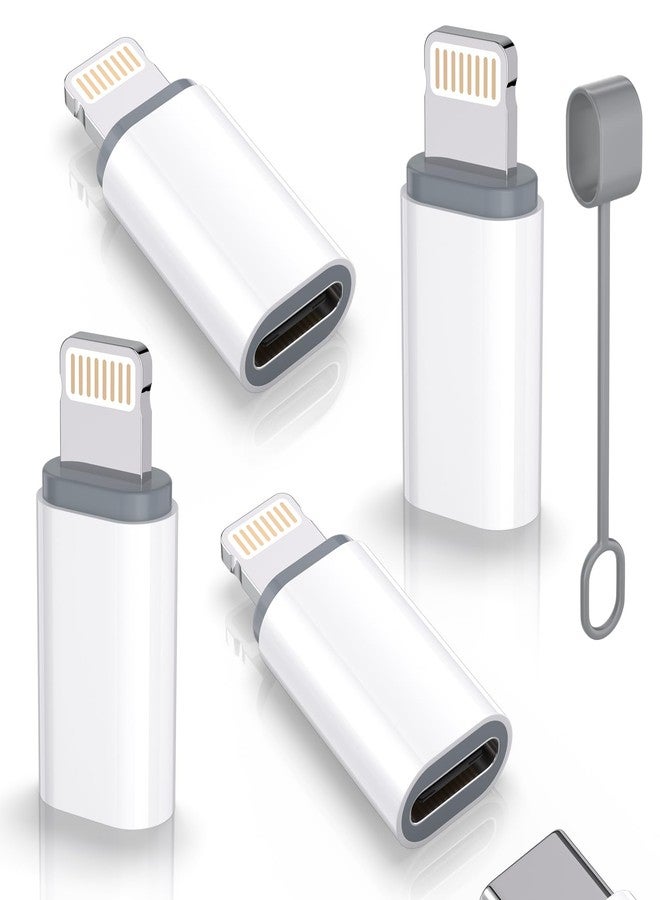 Thousover MFi Certified USB C to Lightning Adapter, 4 Pack 27W Fast Charging, Support Data Sync, Lightning to USB Type C Cable Adapter for - Image 1