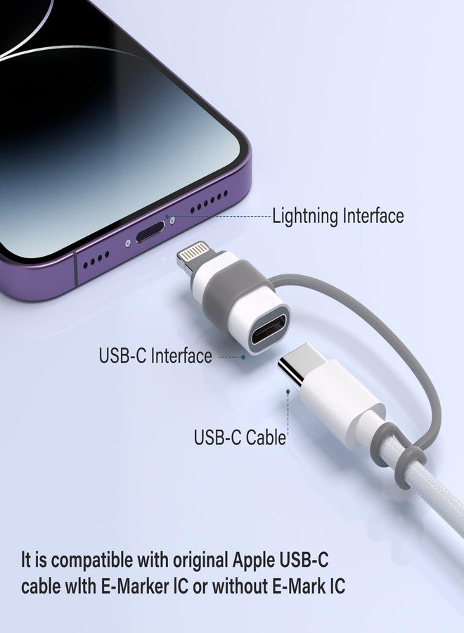 Thousover MFi Certified USB C to Lightning Adapter, 4 Pack 27W Fast Charging, Support Data Sync, Lightning to USB Type C Cable Adapter for - Image 2