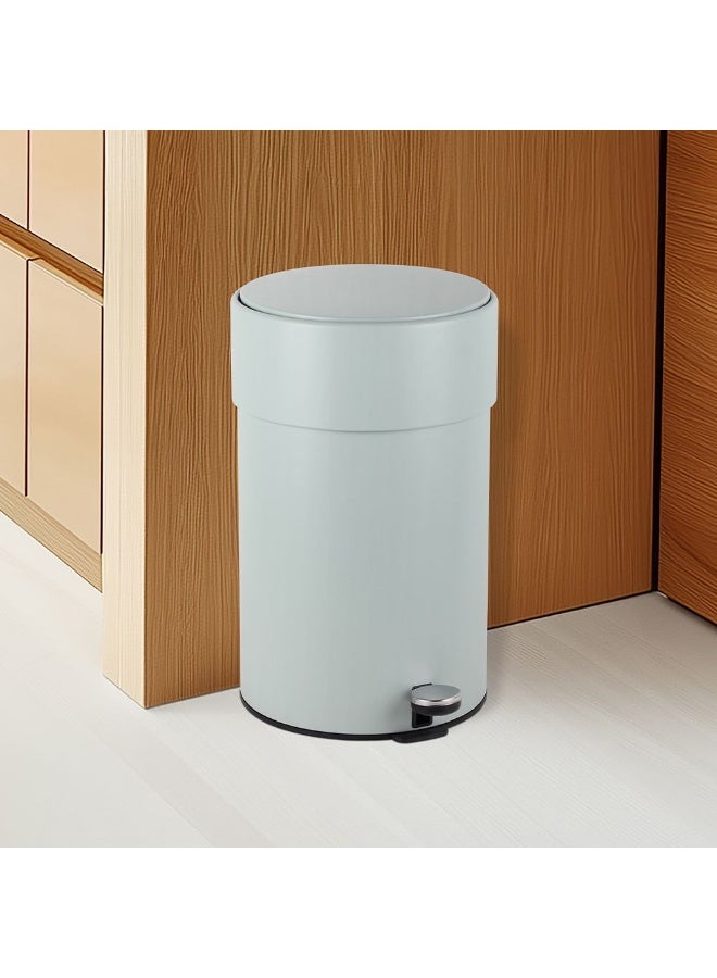DANUBE HOME Falcon 20L Pedal Bin Cowl Neck with Inner Bucket – Modern Foot-Operated Trash Can for Kitchen, Office, Bathroom, Home – Durable, Stainless Steel Pedal Bin Blue 31 X 48.6 HCM  - Image 1