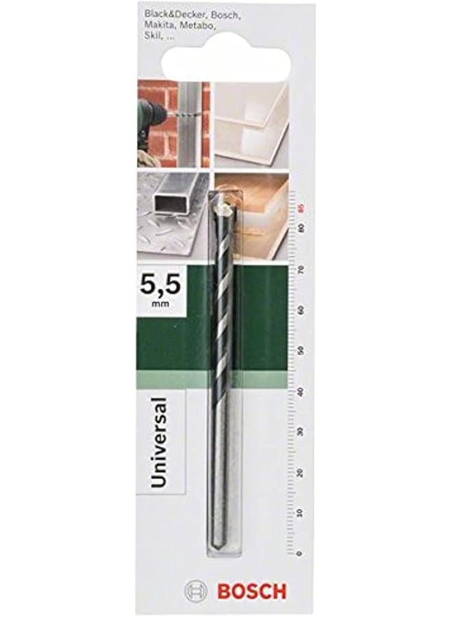 BOSCH Multi Purpose Drill Bit Perfectly Suitable For Use With And Without Impact Drills And Cordless Drill Drivers 5.50 Mm Diameter 85 Mm Total Length 1 Piece - Image 1