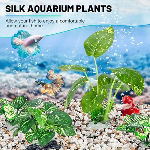 MyLifeUNIT Betta Fish Tank Decor 10 Pack Silk Aquarium Plants for Aquarium Decoration and Fish Tank Decoration - Image 3