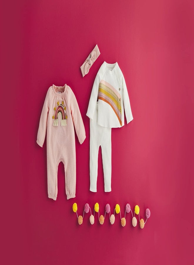Mud Pie Baby Girl Rainbow Bodysuit, Pink, 9-12 Months - Image 2
