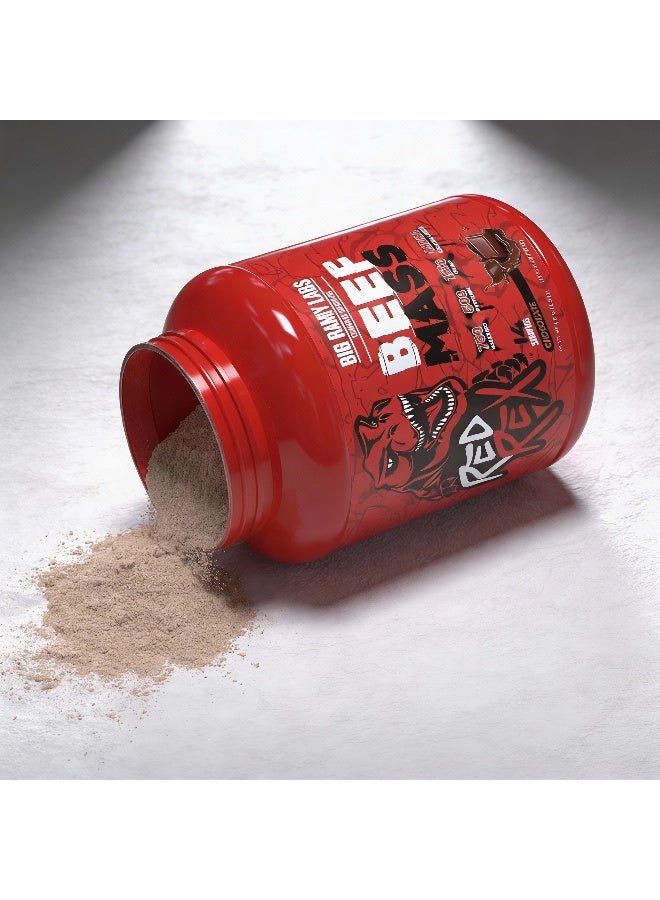 RED REX Beef Mass Plus Gainer Powder - Chocolate Flavor - 6lb (2.72kg) - for Muscle Growth & Recovery - Image 5