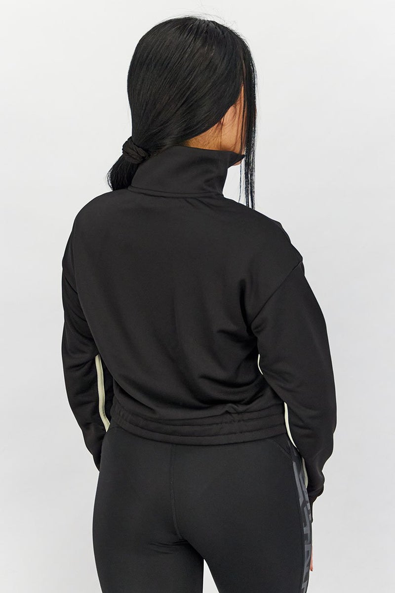 PUMA سويت شيرت رياضي نسائي بأكمام طويلة، أسود - Image 3