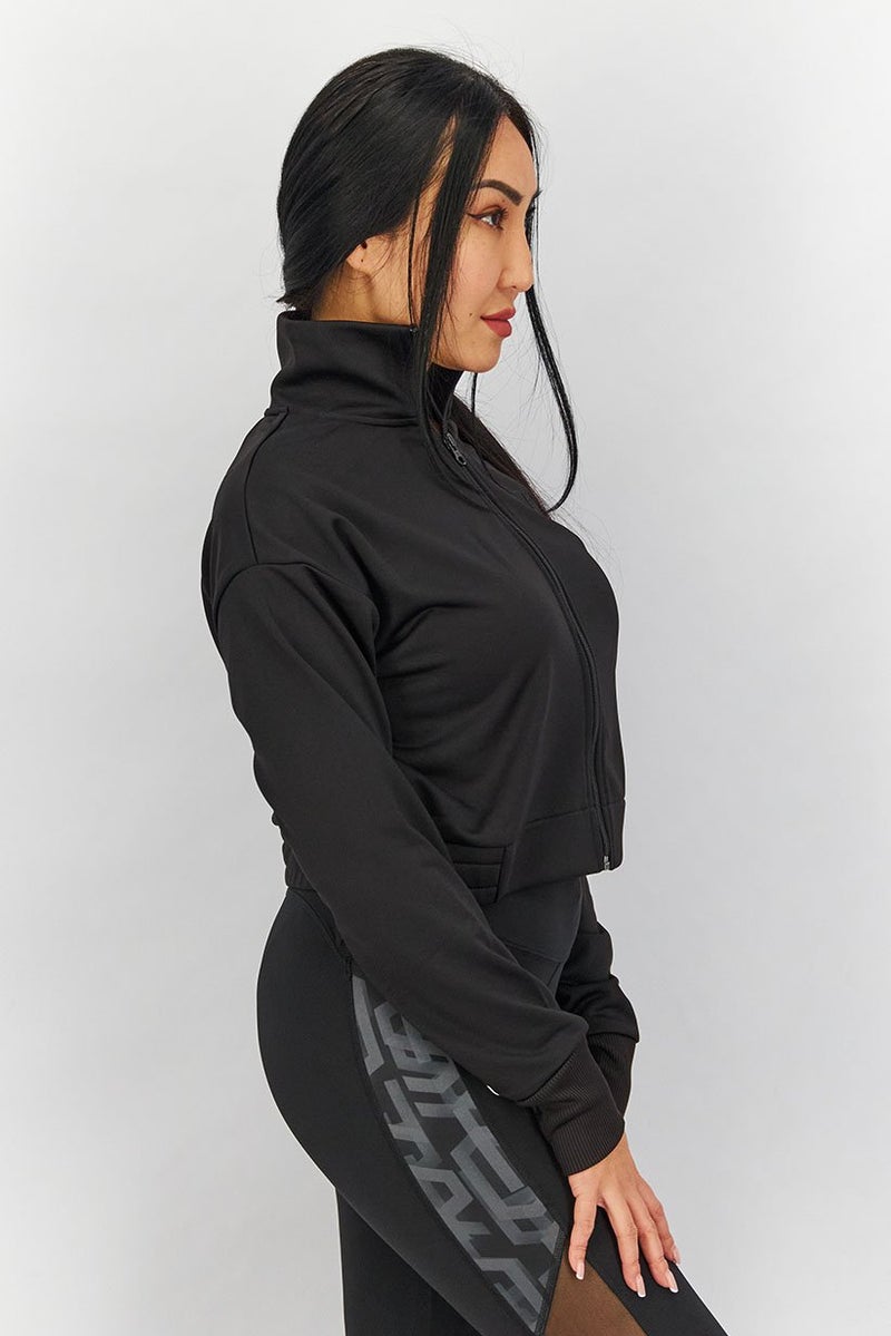PUMA سويت شيرت رياضي نسائي بأكمام طويلة، أسود - Image 4