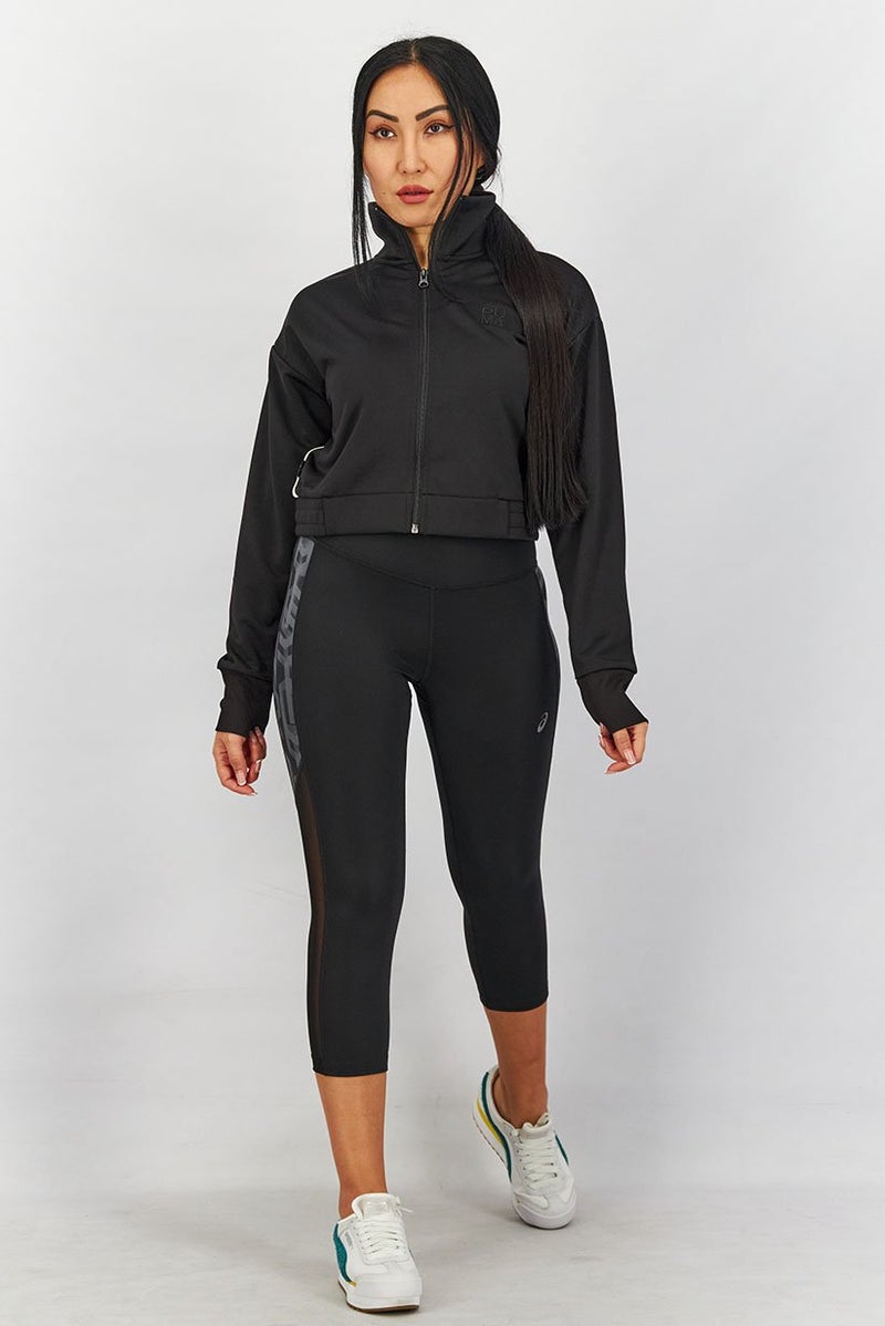 PUMA سويت شيرت رياضي نسائي بأكمام طويلة، أسود - Image 4