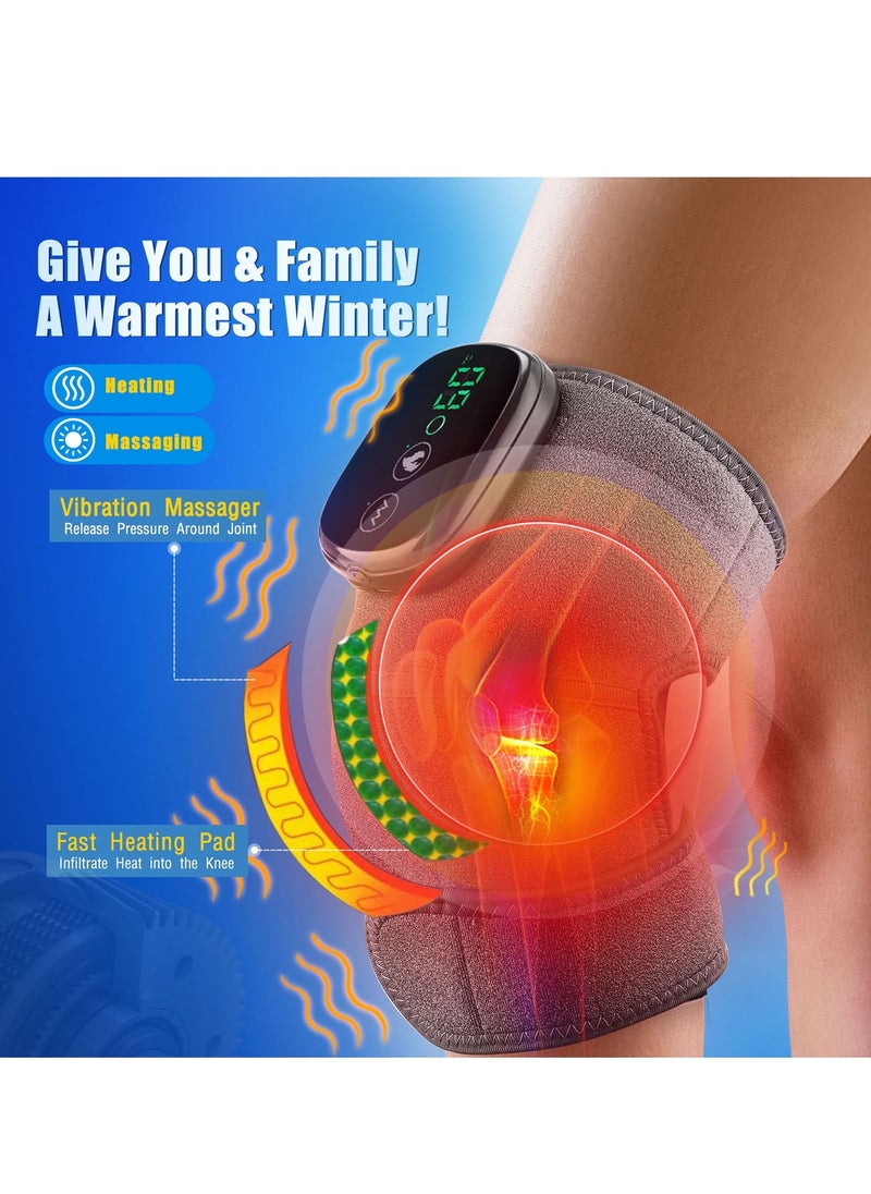Generic Electric Heating Knee Massager Joint Physiotherapy Elbow Knee Pad Shoulder Pad Vibration Massage Pain Relief  - Image 4