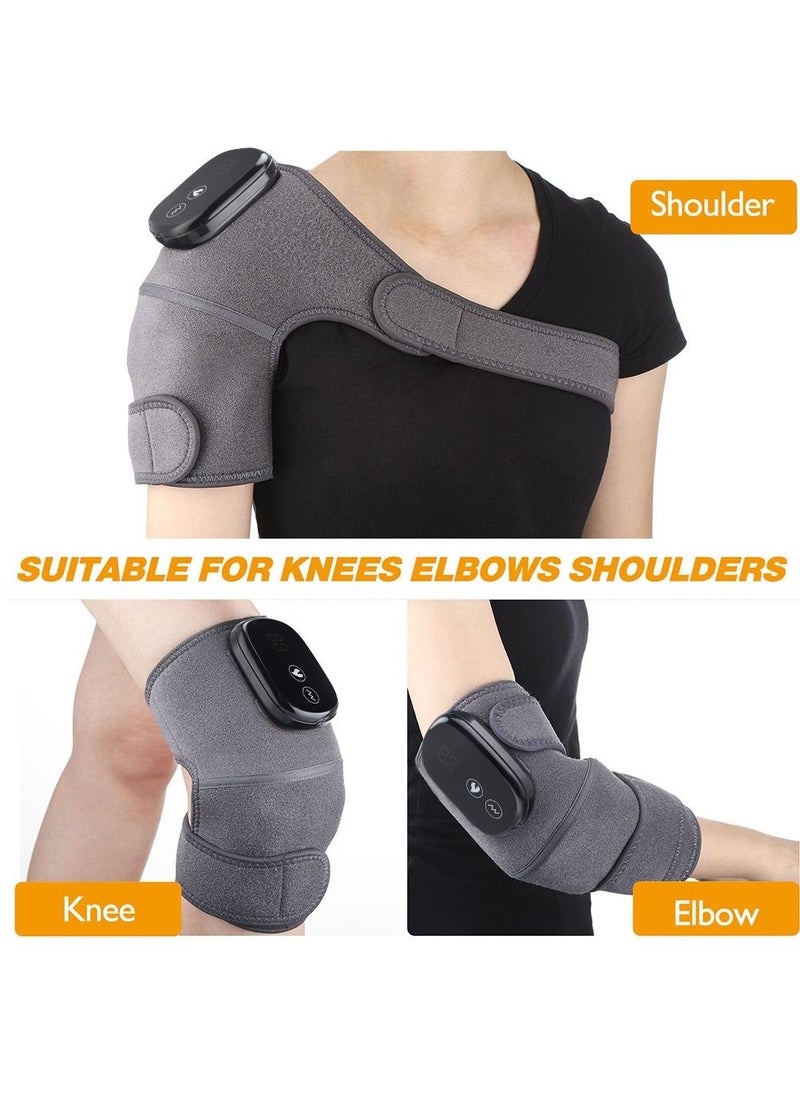 Generic Electric Heating Knee Massager Joint Physiotherapy Elbow Knee Pad Shoulder Pad Vibration Massage Pain Relief  - Image 3