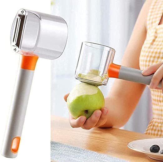 LUCC1N Storage Peeler Peeler with Trash Can Hand Peeler for Fruit and Vegetables Collects Cup Peeler Shredder Peeler Slicer - Image 1