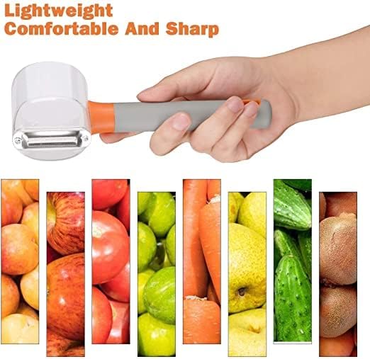 LUCC1N Storage Peeler Peeler with Trash Can Hand Peeler for Fruit and Vegetables Collects Cup Peeler Shredder Peeler Slicer - Image 5